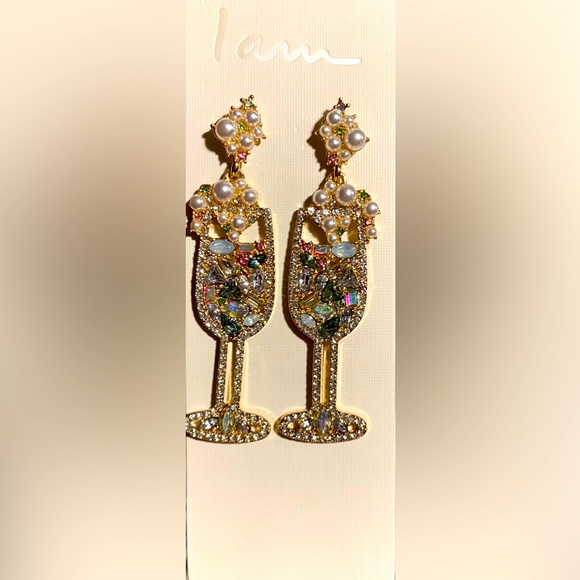 Earrings Cocktail Bling Drinks - Picture 2 of 5